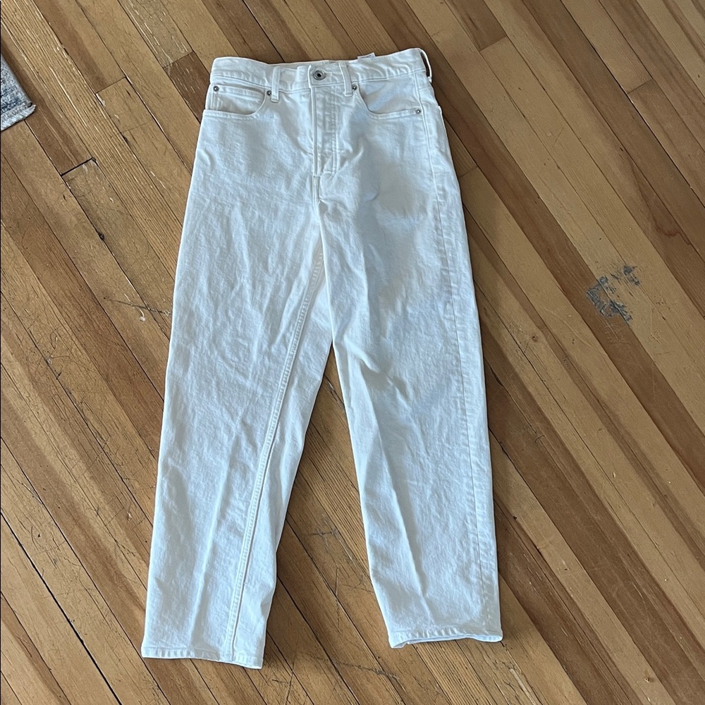 Everlane Way High 2.0 white jeans, size 27